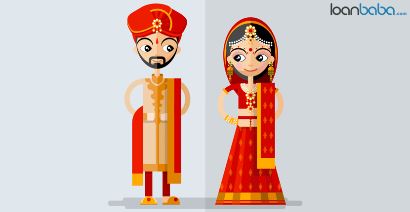 Indian couple on wedding